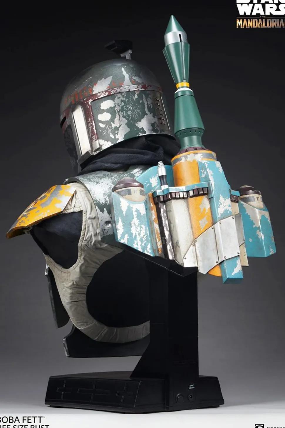 Star Wars: The Mandalorian - Boba Fett 1:1 Scale Life-Size Bust Statue