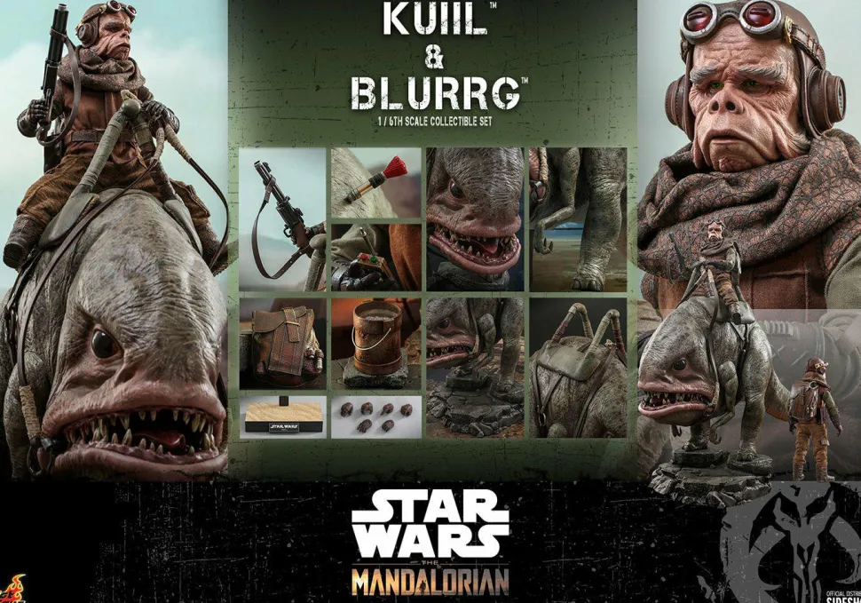 Star Wars: The Mandalorian - Kuiil & Blurrg 1/6th Scale Hot Toys Action Figure 2-Pack