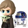 Star Wars: The Mandalorian - Luke Skywalker, R2-D2 & The Child (Grogu) Cosbaby (S) Hot Toys Figure Set