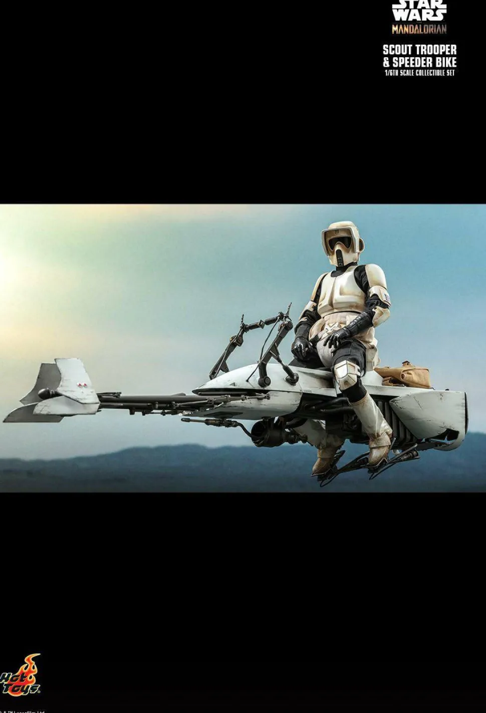 Star Wars: The Mandalorian - Scout Trooper with Speeder Bike 1/6th Scale Hot Toys Action Figure Set