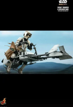 Star Wars: The Mandalorian - Scout Trooper with Speeder Bike 1/6th Scale Hot Toys Action Figure Set