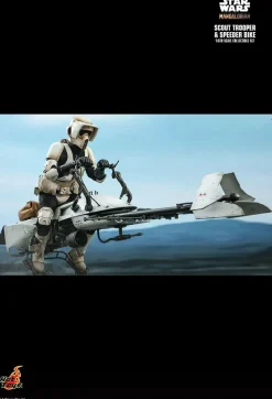 Star Wars: The Mandalorian - Scout Trooper with Speeder Bike 1/6th Scale Hot Toys Action Figure Set