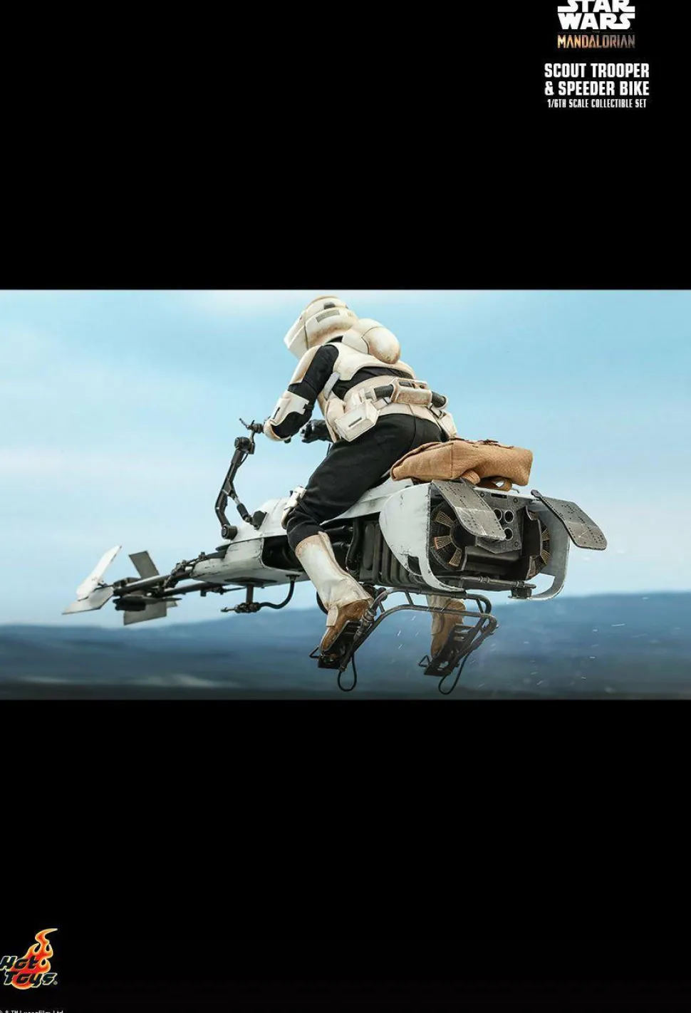 Star Wars: The Mandalorian - Scout Trooper with Speeder Bike 1/6th Scale Hot Toys Action Figure Set