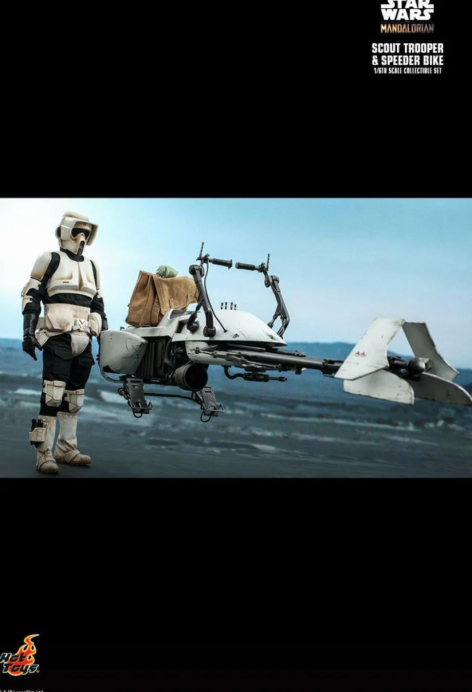 Star Wars: The Mandalorian - Scout Trooper with Speeder Bike 1/6th Scale Hot Toys Action Figure Set