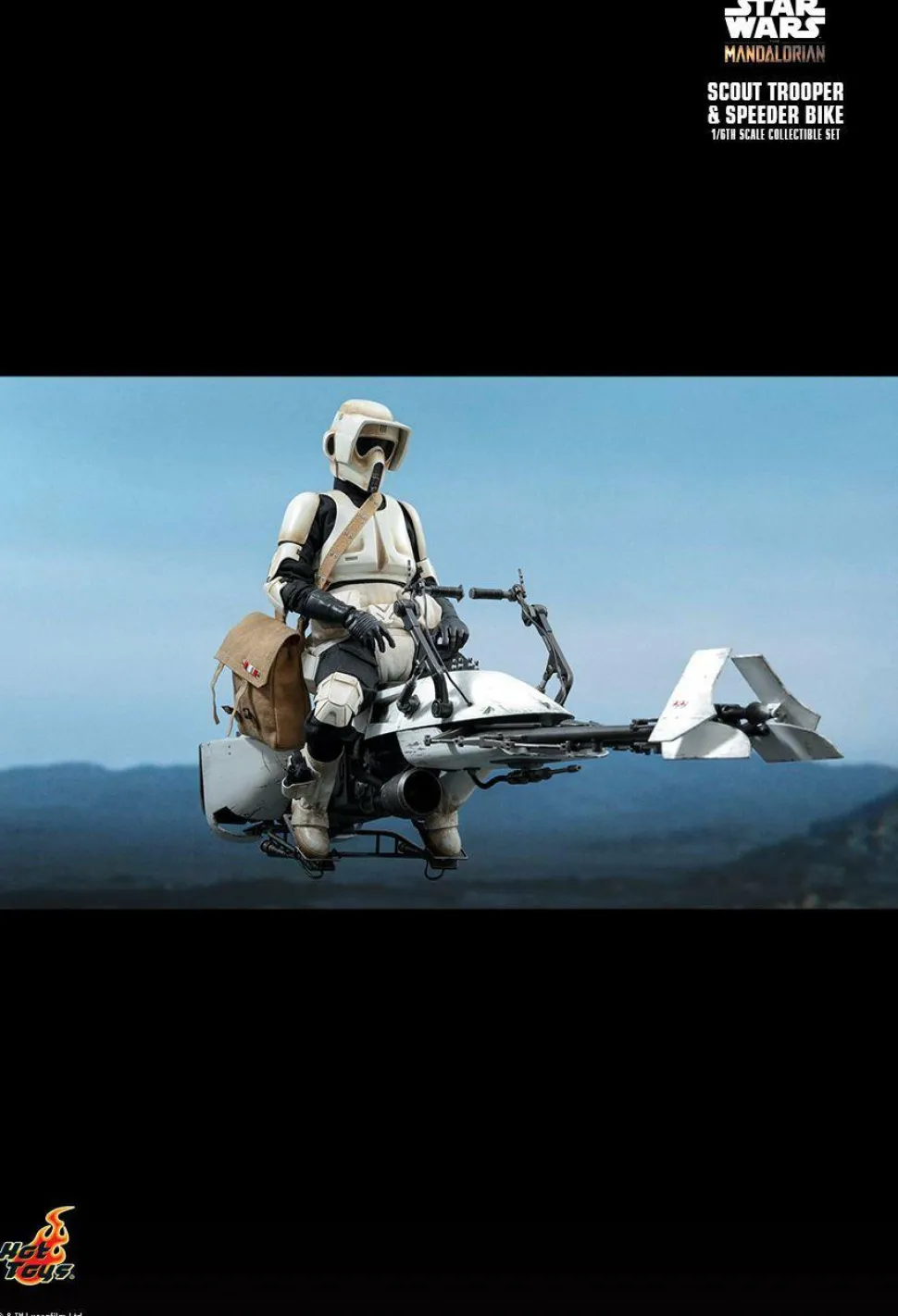 Star Wars: The Mandalorian - Scout Trooper with Speeder Bike 1/6th Scale Hot Toys Action Figure Set