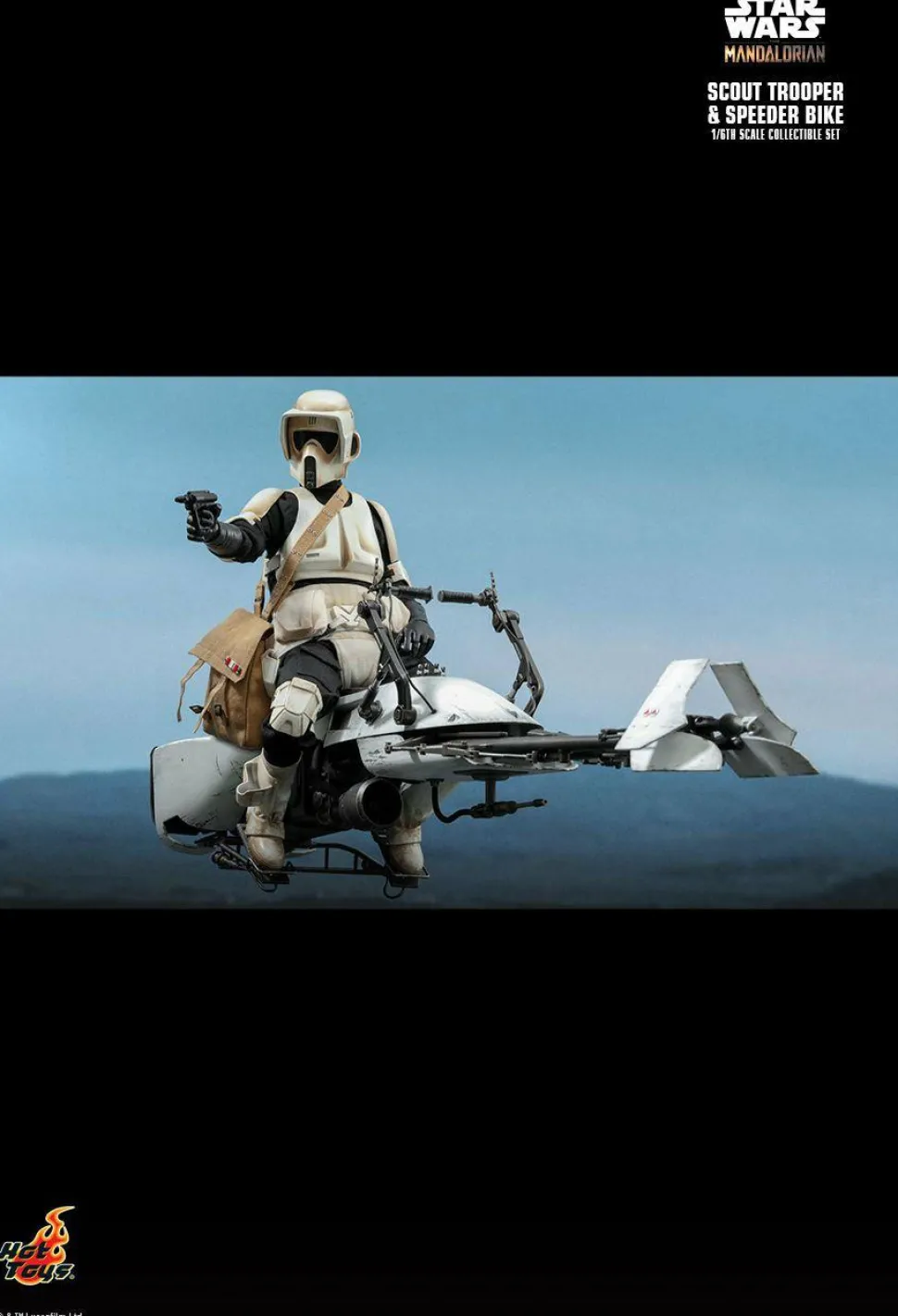 Star Wars: The Mandalorian - Scout Trooper with Speeder Bike 1/6th Scale Hot Toys Action Figure Set