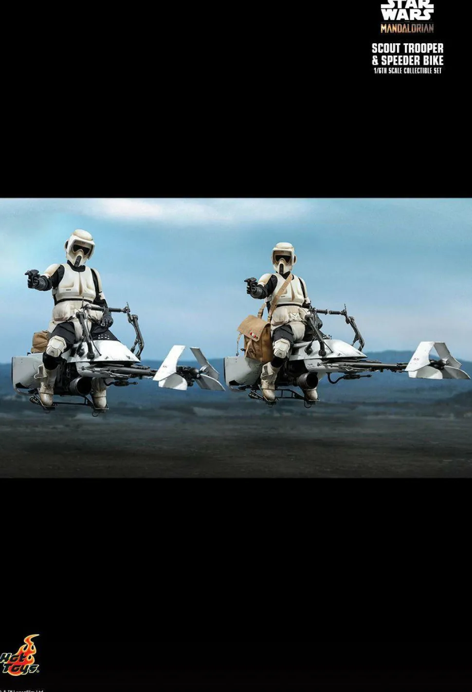 Star Wars: The Mandalorian - Scout Trooper with Speeder Bike 1/6th Scale Hot Toys Action Figure Set