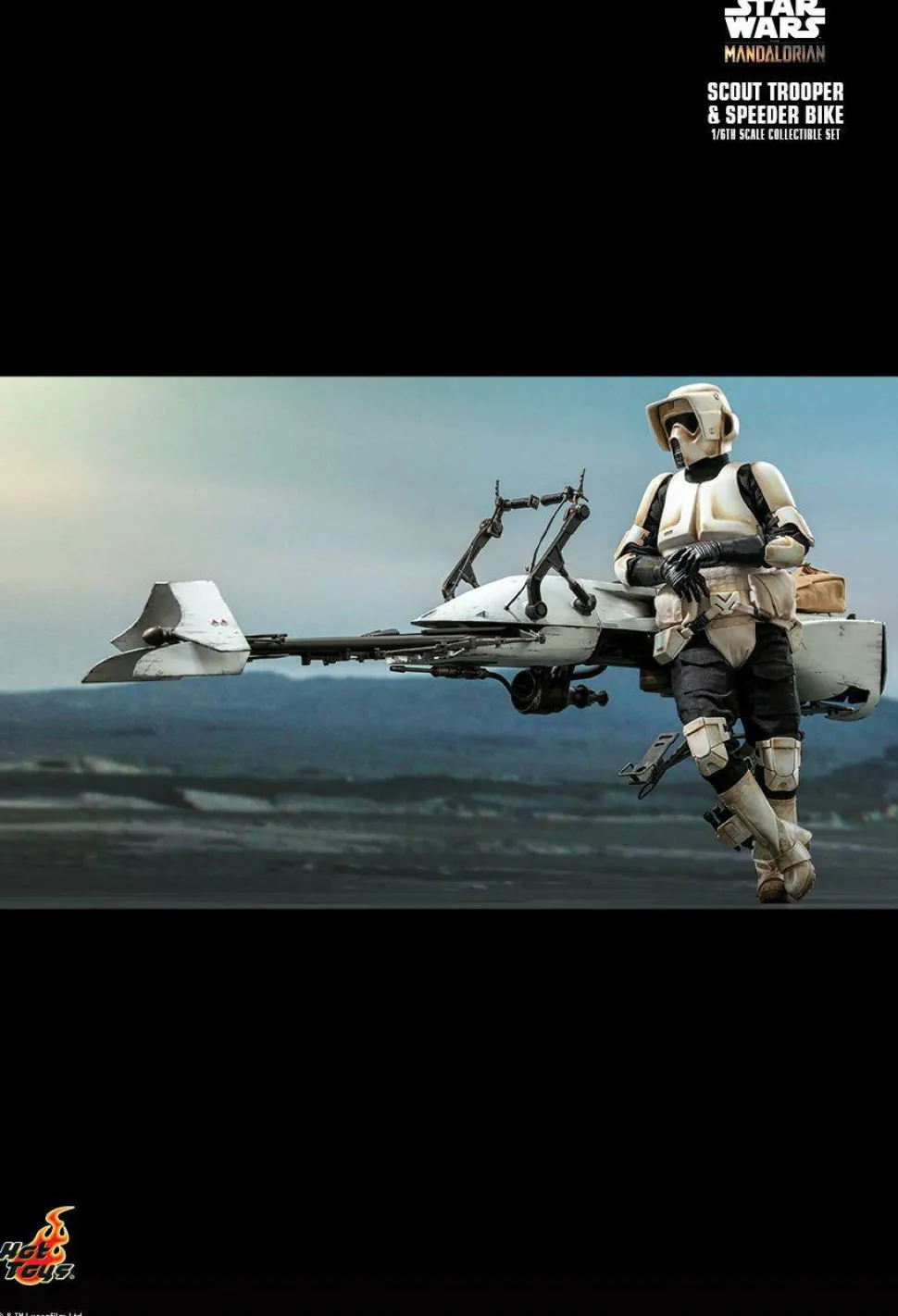 Star Wars: The Mandalorian - Scout Trooper with Speeder Bike 1/6th Scale Hot Toys Action Figure Set