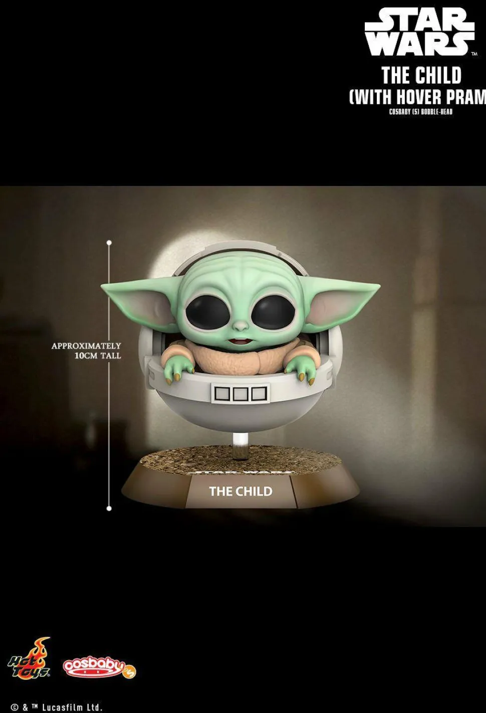 Star Wars: The Mandalorian - The Child with Hover Pram Cosbaby (S) Hot Toys Figure