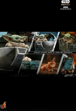 Star Wars: The Mandalorian - Grogu 1/6th Scale Hot Toys Action Figure Set