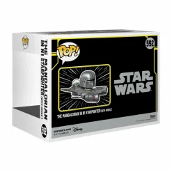 Star Wars: The Mandalorian - The Mandalorian in N1 Starfighter (with Grogu) Pop! Rides Vinyl Figure