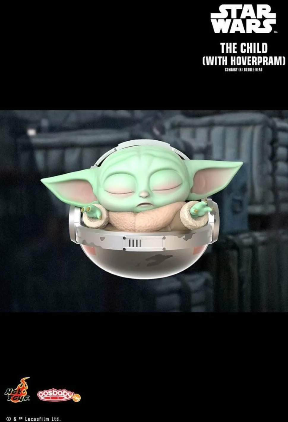 Star Wars: The Mandalorian - The Child with Hoverpram Cosbaby (S) Hot Toys Figure