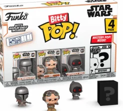 Star Wars: The Mandalorian - The Mandalorian, Kuiil, Offworld Jawa & Mystery Bitty Pop! Vinyl Figure 4-Pack