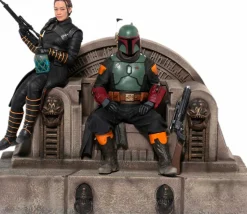 Star Wars: The Mandalorian - Boba Fett & Fennec on Throne Deluxe 1/10th Scale Statue
