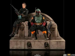 Star Wars: The Mandalorian - Boba Fett & Fennec on Throne Deluxe 1/10th Scale Statue