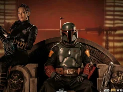 Star Wars: The Mandalorian - Boba Fett & Fennec on Throne Deluxe 1/10th Scale Statue