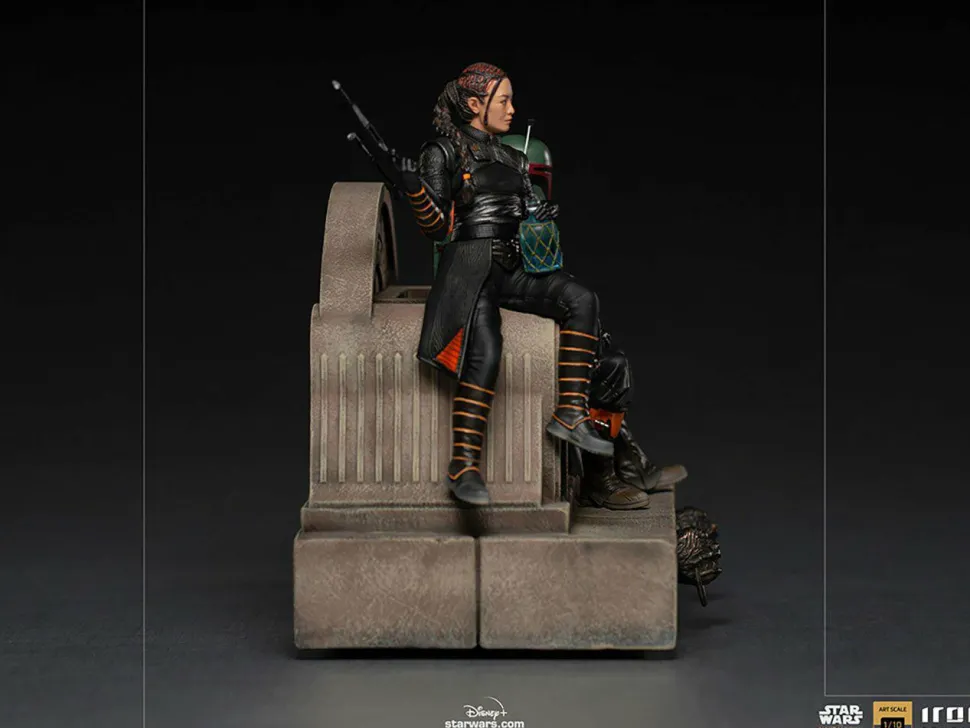 Star Wars: The Mandalorian - Boba Fett & Fennec on Throne Deluxe 1/10th Scale Statue