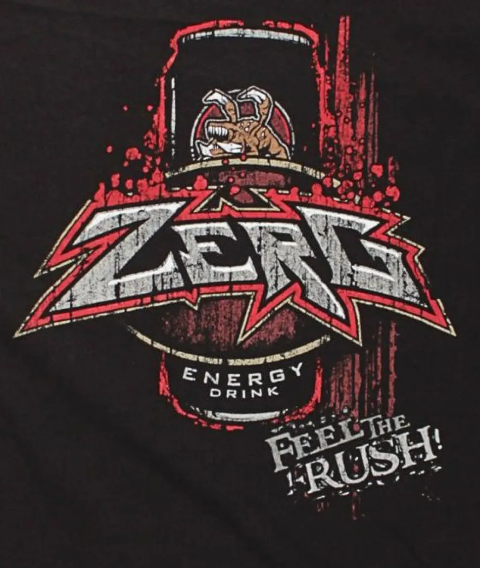 StarCraft - Zerg Rush Energy Drink Black Male T-Shirt