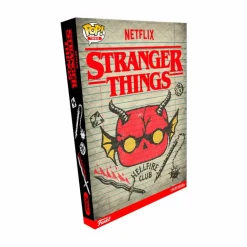 Stranger Things 4 - Hellfire Club Pop! Tees Unisex White / Black Raglan T-Shirt