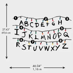 Stranger Things - Alphabet Christmas Light Peel and Stick Giant Wall Decals