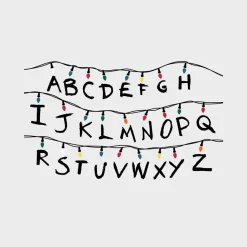 Stranger Things - Alphabet Christmas Light Peel and Stick Giant Wall Decals