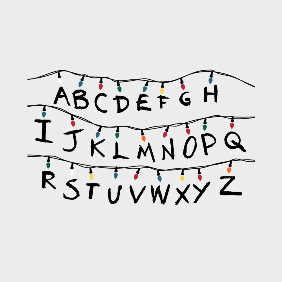 Stranger Things - Alphabet Christmas Light Peel and Stick Giant Wall Decals
