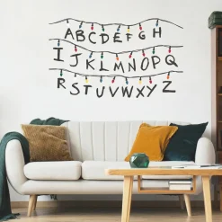 Stranger Things - Alphabet Christmas Light Peel and Stick Giant Wall Decals