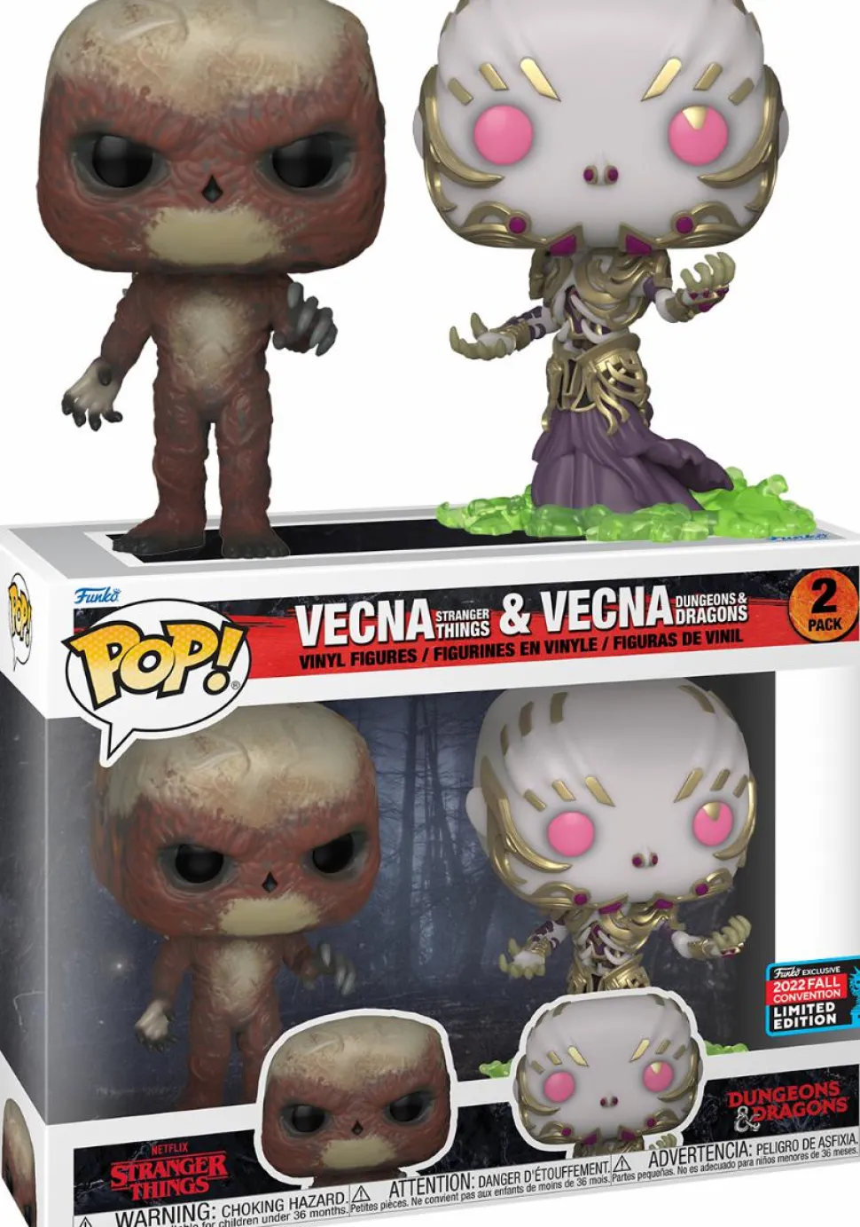 Stranger Things / Dungeons & Dragons - Vecna Pop! Vinyl Figure 2-Pack (2022 Fall Convention Exclusive / Popcultcha Exclusive)