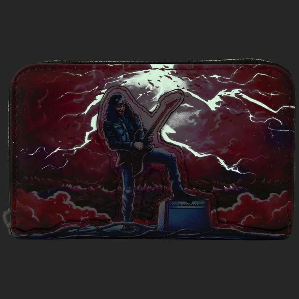 Stranger Things - Eddie Tribute Glow in the Dark 4" Faux Leather Zip-Around Wallet