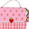 Strawberry Shortcake - Denim 8" Faux Leather Crossbody Bag with Coin Purse