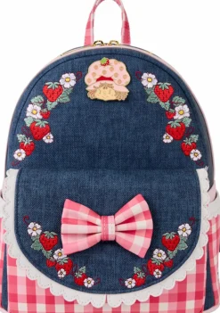 Strawberry Shortcake - Denim 10" Faux Leather Mini Backpack
