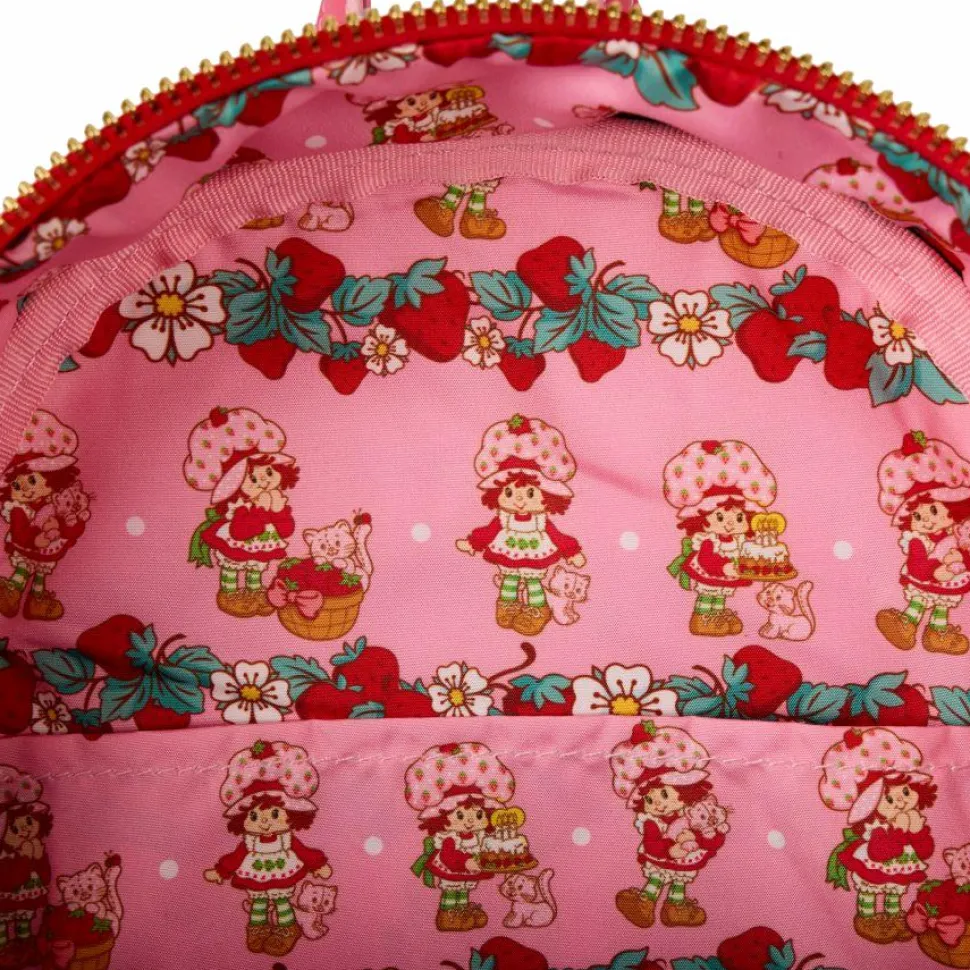 Strawberry Shortcake - Denim 10" Faux Leather Mini Backpack