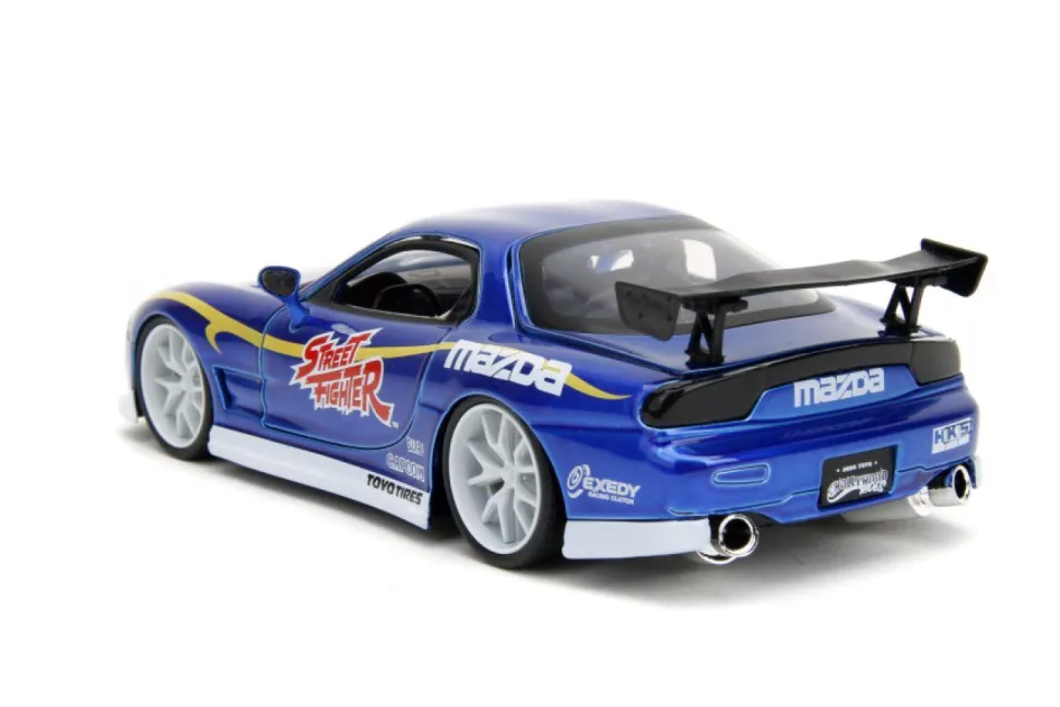 Street Fighter - Chun-Li & 1993 Mazda RX-7 Anime Hollywood Rides 1/24th Scale Die-Cast Vehicle Replica