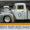 Street Fighter - Guile & 1856 Ford F-100 Anime Hollywood Rides 1/24th Scale Die-Cast Vehicle Replica