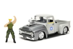 Street Fighter - Guile & 1856 Ford F-100 Anime Hollywood Rides 1/24th Scale Die-Cast Vehicle Replica