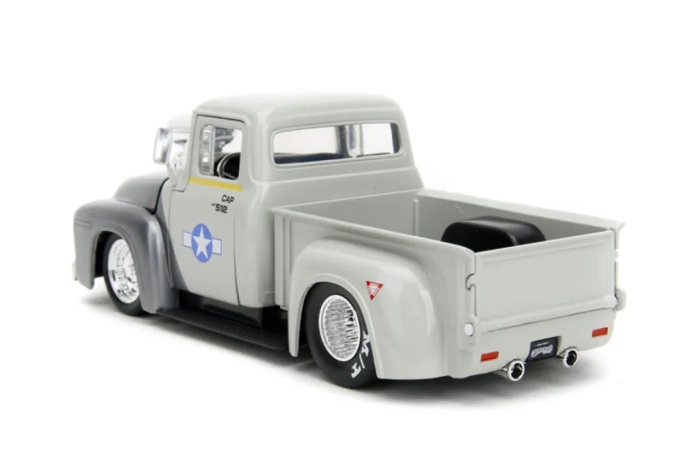 Street Fighter - Guile & 1856 Ford F-100 Anime Hollywood Rides 1/24th Scale Die-Cast Vehicle Replica