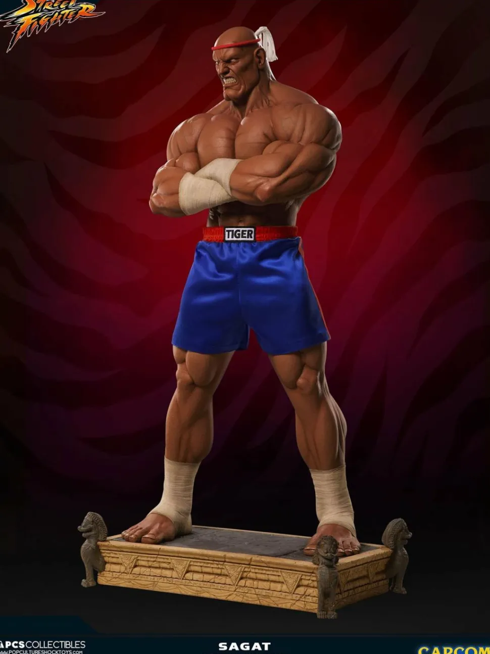 Street Fighter - Sagat Evolution (Set of 2) Exclusive 1/3 Scale Statues