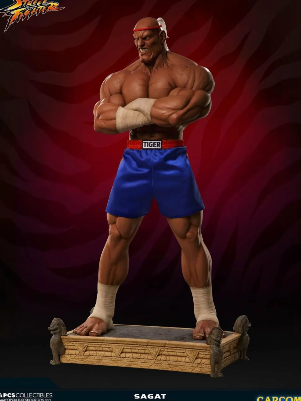 Street Fighter - Sagat Evolution (Set of 2) Exclusive 1/3 Scale Statues