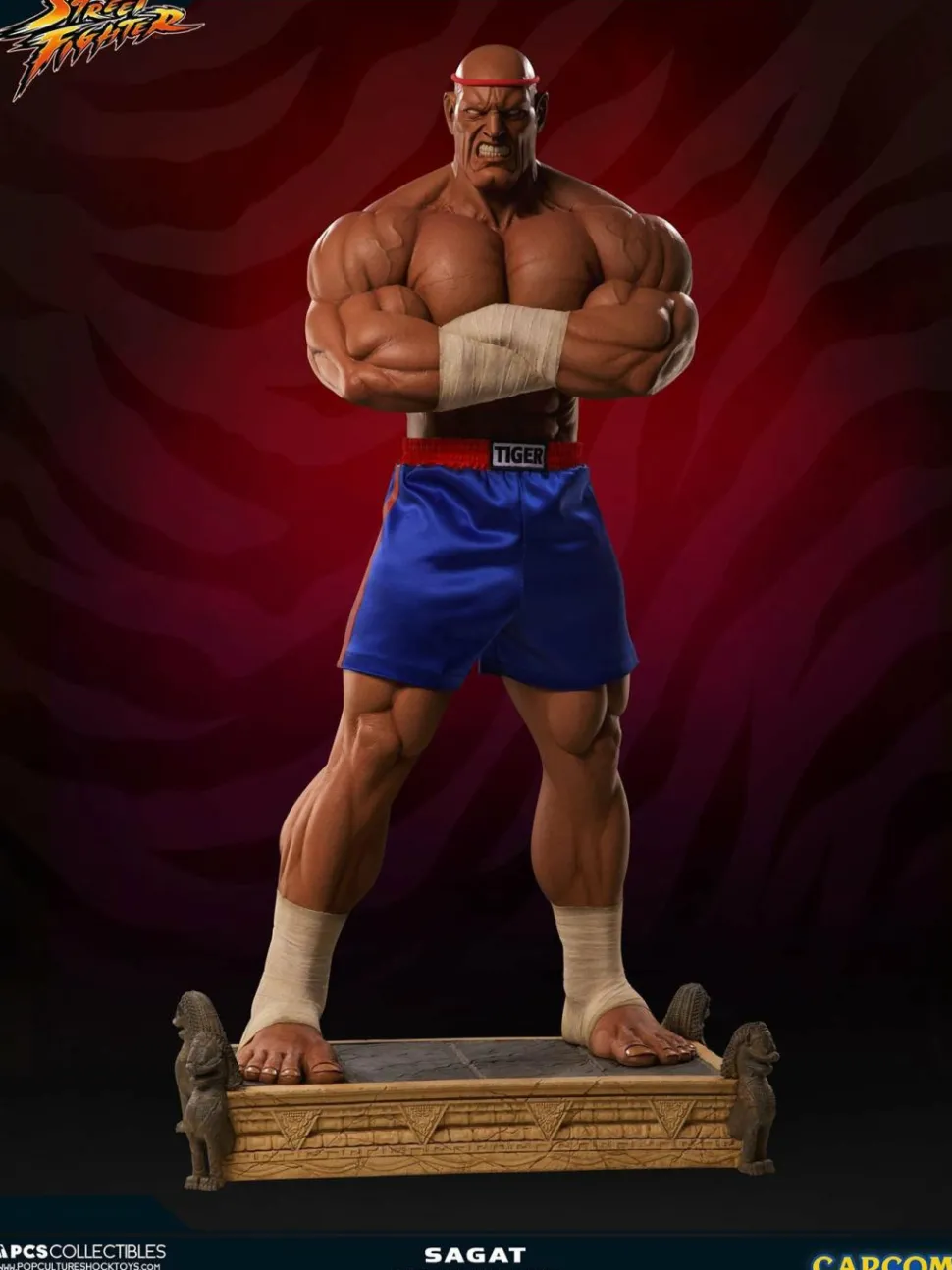 Street Fighter - Sagat Evolution (Set of 2) Exclusive 1/3 Scale Statues