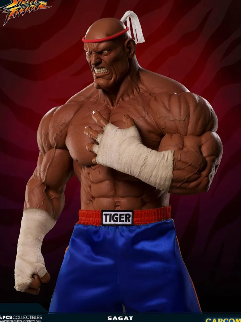 Street Fighter - Sagat Evolution (Set of 2) Exclusive 1/3 Scale Statues