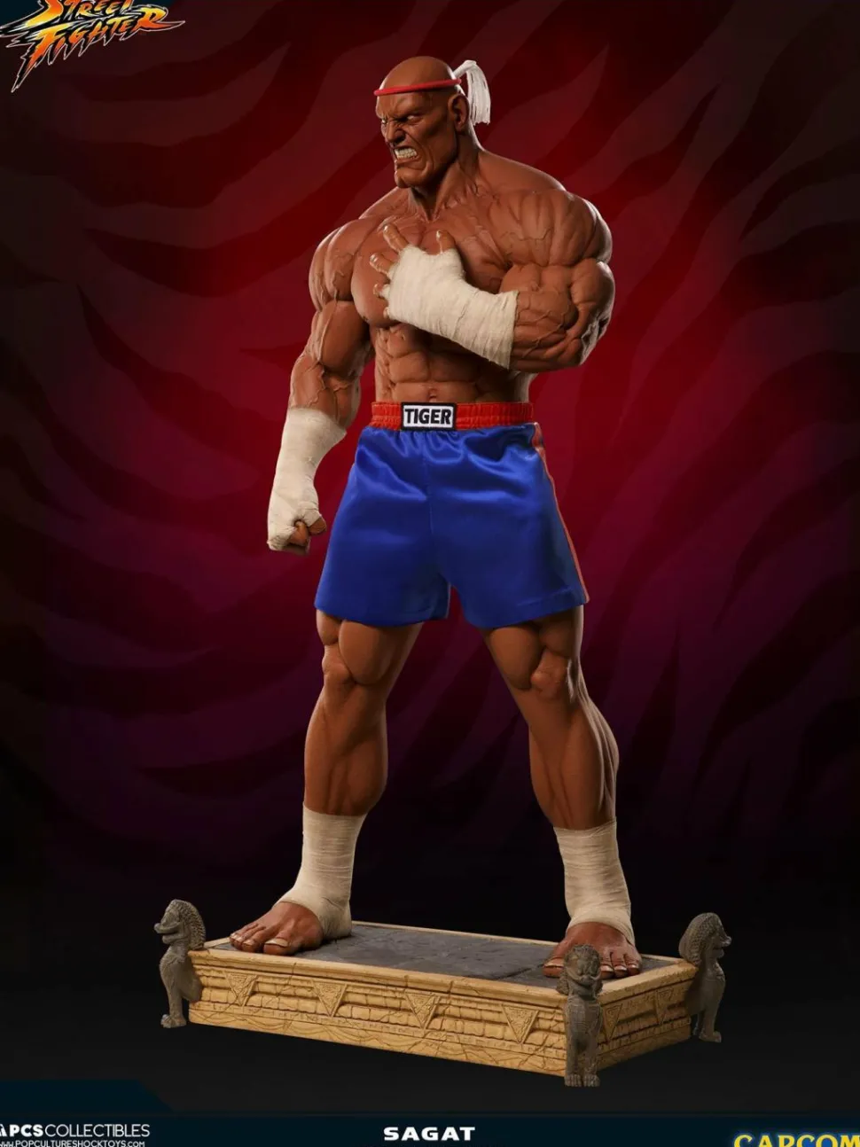Street Fighter - Sagat Evolution (Set of 2) Exclusive 1/3 Scale Statues