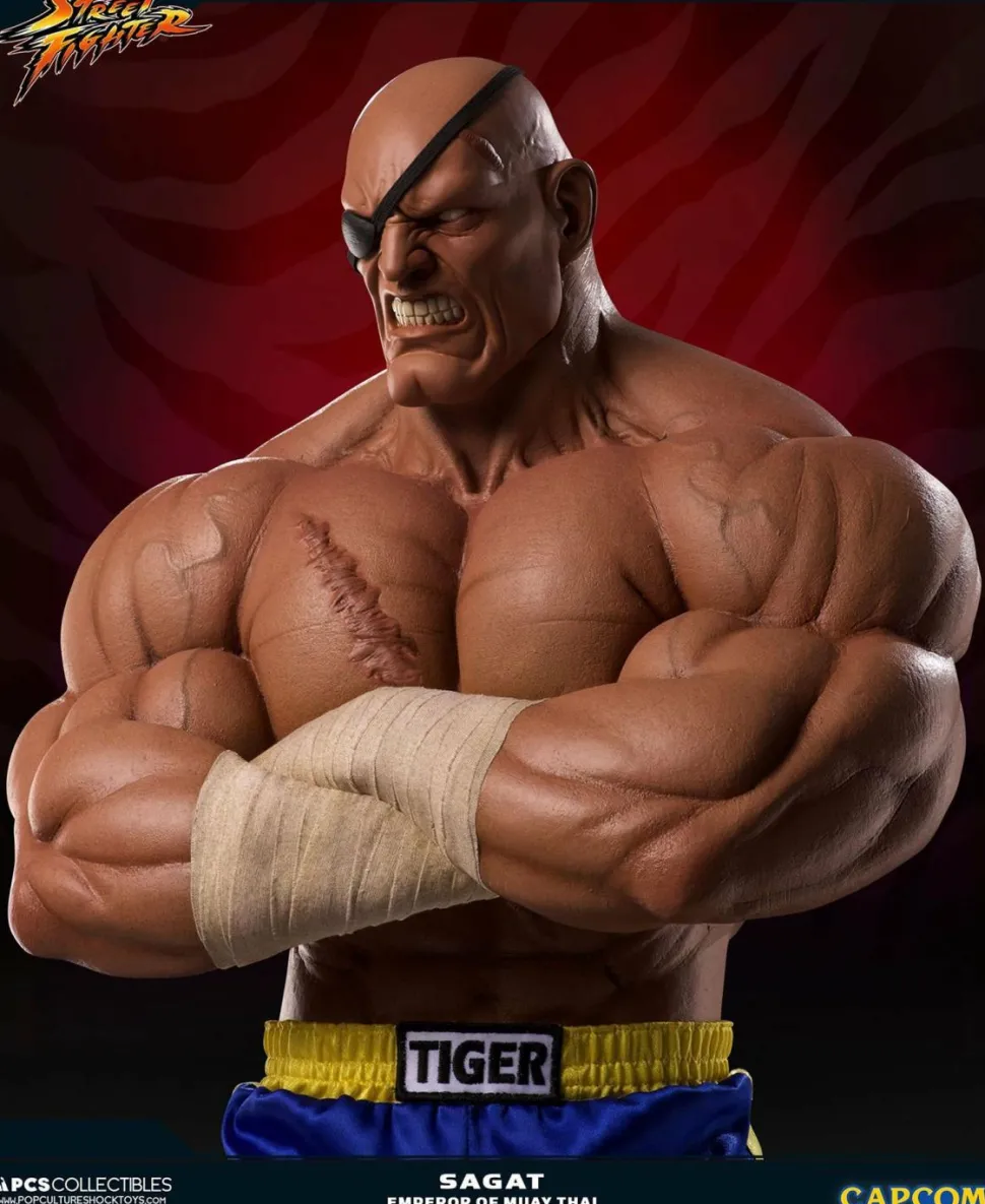Street Fighter - Sagat Evolution (Set of 2) Exclusive 1/3 Scale Statues
