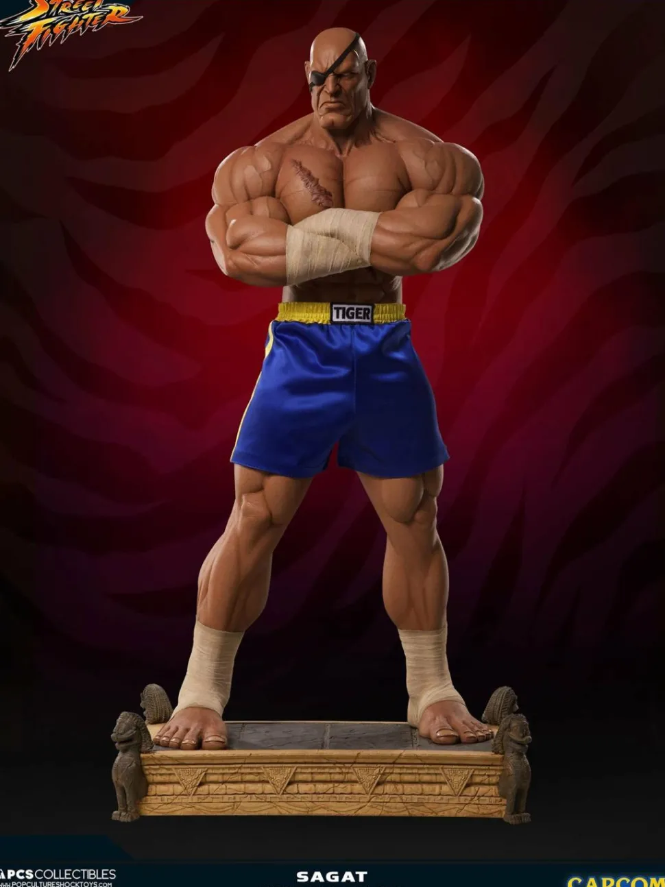 Street Fighter - Sagat Evolution (Set of 2) Exclusive 1/3 Scale Statues