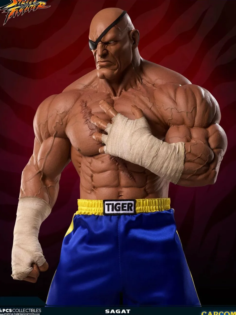 Street Fighter - Sagat Evolution (Set of 2) Exclusive 1/3 Scale Statues