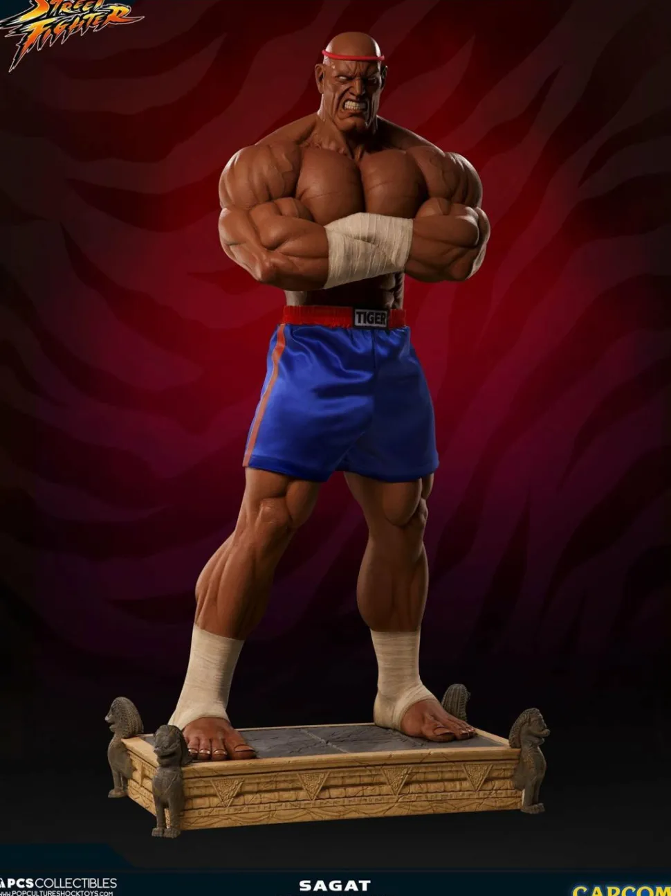 Street Fighter - Sagat Evolution (Set of 2) Exclusive 1/3 Scale Statues