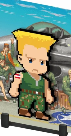 Street Fighter II - Guile FiGGYZ Pixel Art 4.3" PVC Magnet