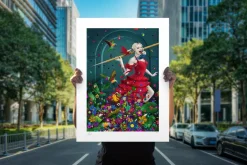 Suicide Squad - Harley Quinn: Red Flags Fine Art Print by Kevin McGivern
