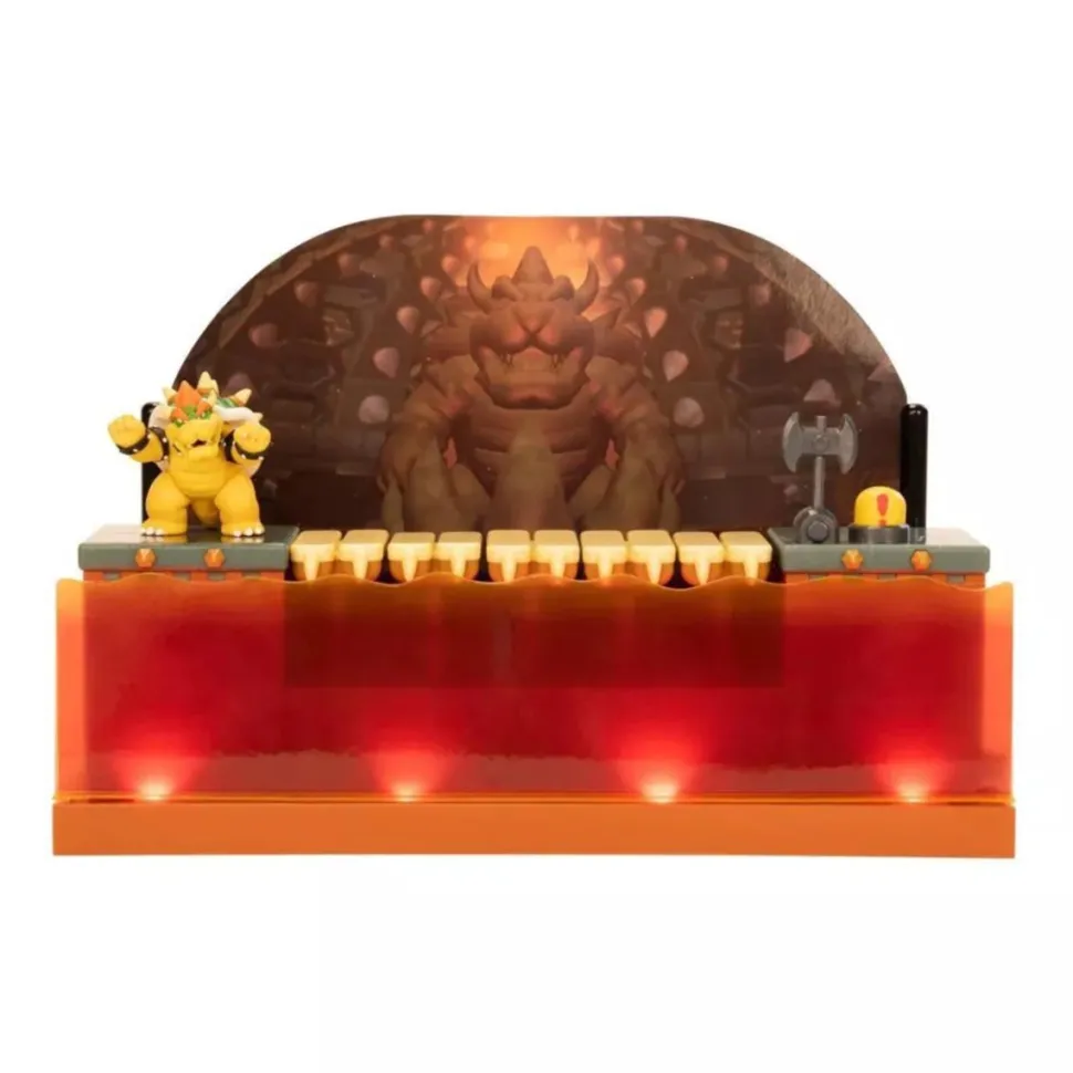 Super Mario - Bowser Battle World of Nintendo Deluxe 2.5" Scale Action Figure Playset