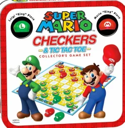Super Mario - Checkers & Tic-Tac-Toe Collector’s Game Set
