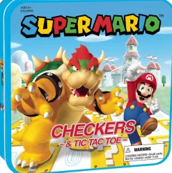 Super Mario - Checkers & Tic Tac Toe Board Game Set